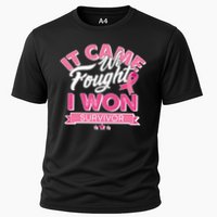 It Came We Fought I Won Breast Cancer Survivor Cooling Performance Crew T-Shirt