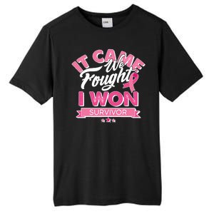 It Came We Fought I Won Breast Cancer Survivor Tall Fusion ChromaSoft Performance T-Shirt