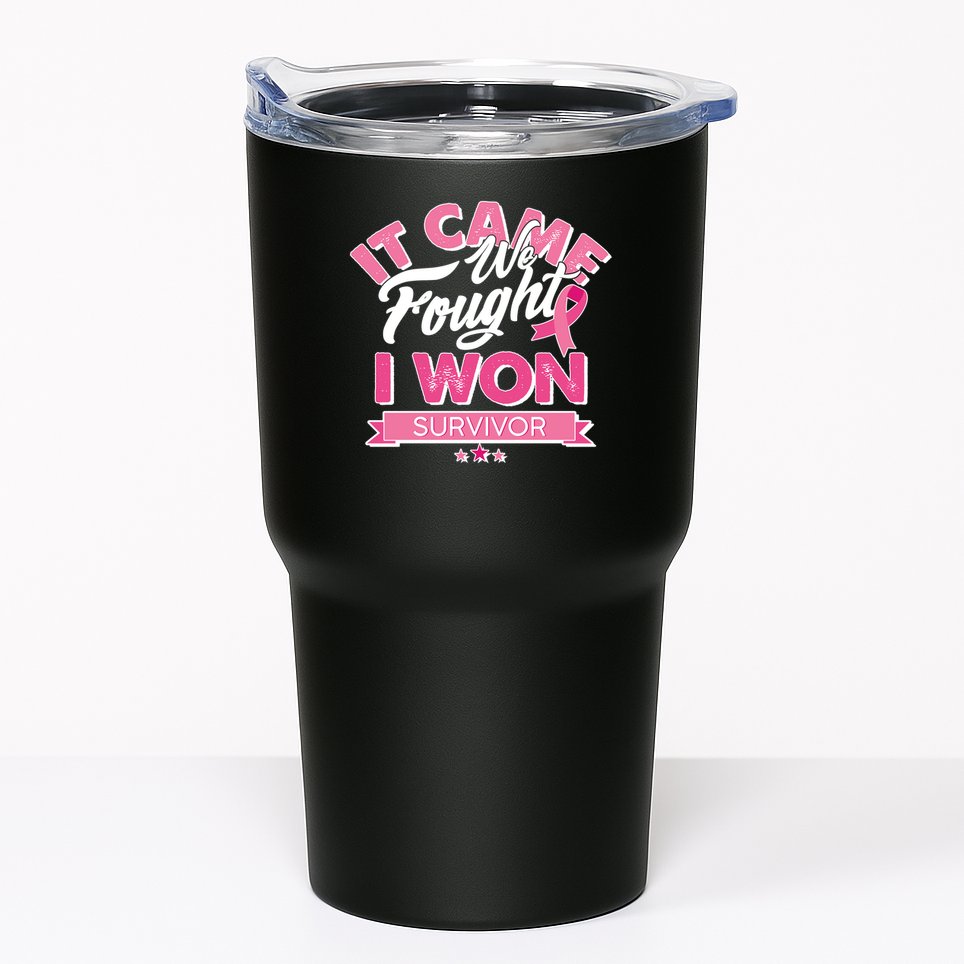 It Came We Fought I Won Breast Cancer Survivor Tumbler