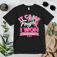 It Came We Fought I Won Breast Cancer Survivor Premium T-Shirt