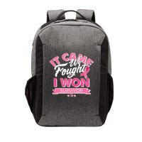It Came We Fought I Won Breast Cancer Survivor Vector Backpack