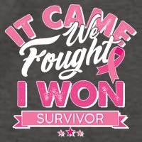It Came We Fought I Won Breast Cancer Survivor Vector Backpack