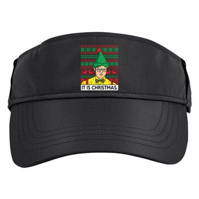 It Is Christmas Ugly Christmas Sweater Funny Adult Drive Performance Visor