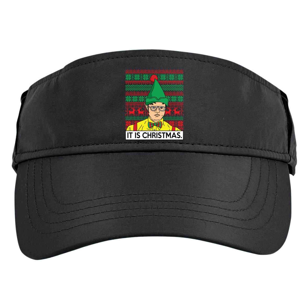 It Is Christmas Ugly Christmas Sweater Funny Adult Drive Performance Visor