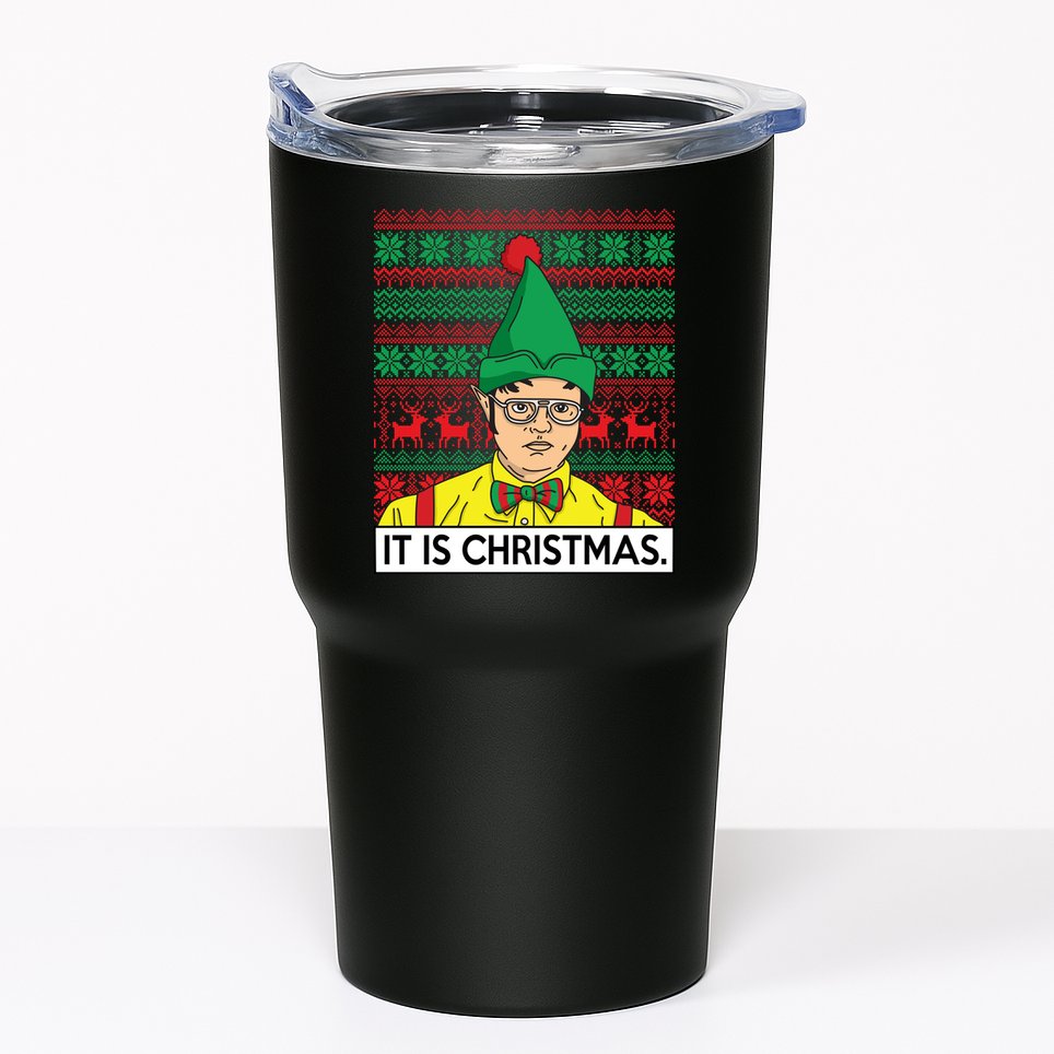 It Is Christmas Ugly Christmas Sweater Funny Tumbler