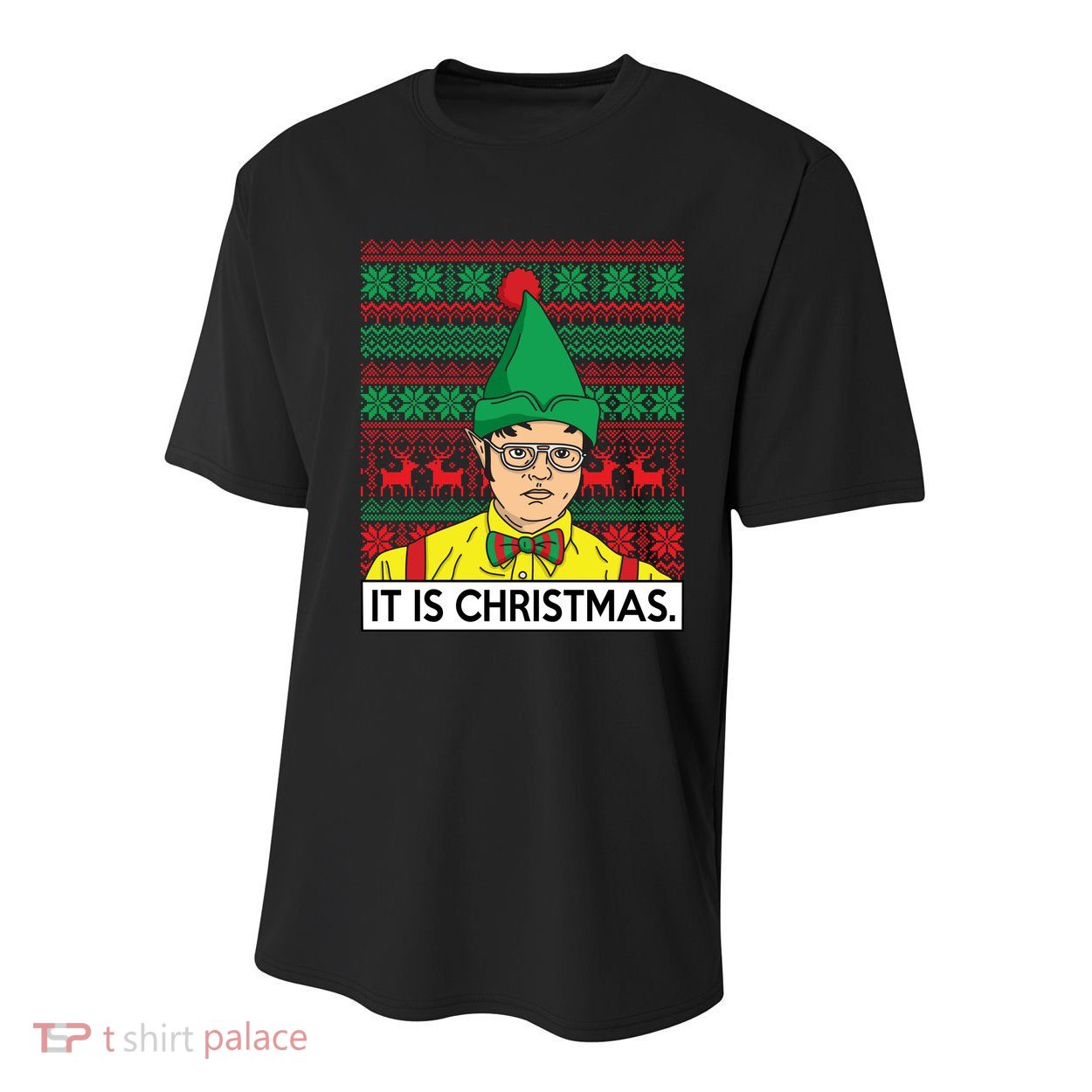 It Is Christmas Ugly Christmas Sweater Funny Youth Performance Sprint T-Shirt