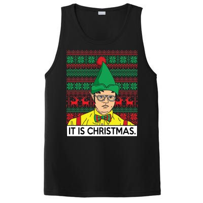 It Is Christmas Ugly Christmas Sweater Funny PosiCharge Competitor Tank