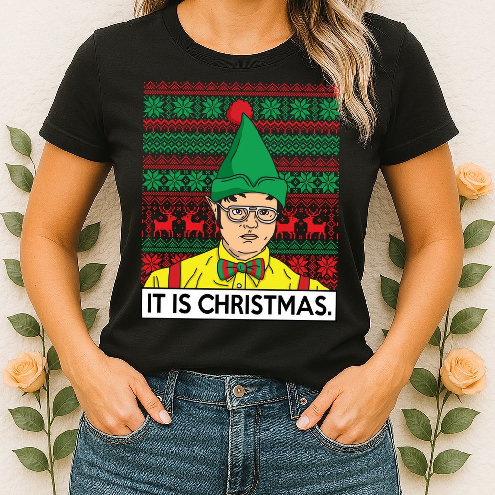 It Is Christmas Ugly Christmas Sweater Funny Womens T-Shirt