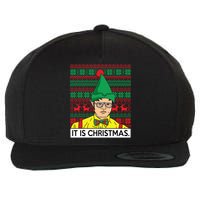 It Is Christmas Ugly Christmas Sweater Funny Wool Snapback Cap