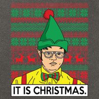 It Is Christmas Ugly Christmas Sweater Funny Cotton Canvas Backpack