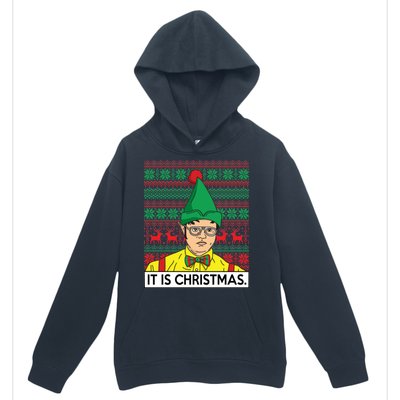 It Is Christmas Ugly Christmas Sweater Funny Urban Pullover Hoodie