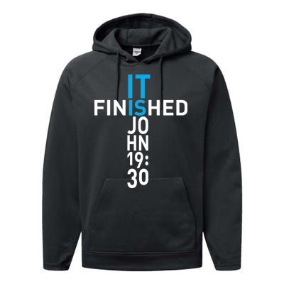 It Is Finished John 19:30 Performance Fleece Hoodie