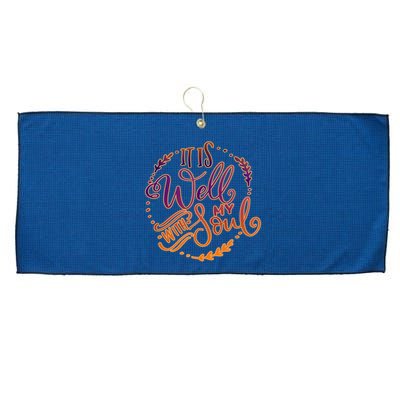 It Is Well With My Soul Large Microfiber Waffle Golf Towel