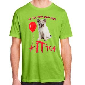 IT Kitten We All Meow Down Here Funny Halloween Adult ChromaSoft Performance T-Shirt