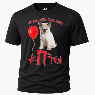 IT Kitten We All Meow Down Here Funny Halloween Performance Shirt