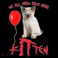 IT Kitten We All Meow Down Here Funny Halloween Apron