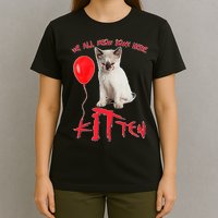 IT Kitten We All Meow Down Here Funny Halloween T-Shirt