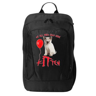 IT Kitten We All Meow Down Here Funny Halloween City Backpack