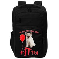 IT Kitten We All Meow Down Here Funny Halloween Impact Tech Backpack