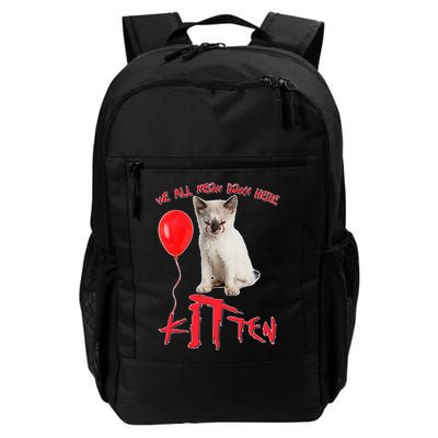 IT Kitten We All Meow Down Here Funny Halloween Daily Commute Backpack