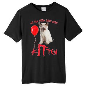 IT Kitten We All Meow Down Here Funny Halloween Tall Fusion ChromaSoft Performance T-Shirt