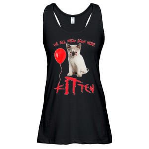 IT Kitten We All Meow Down Here Funny Halloween Ladies Essential Flowy Tank