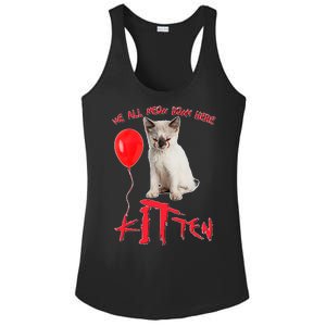 IT Kitten We All Meow Down Here Funny Halloween Ladies PosiCharge Competitor Racerback Tank