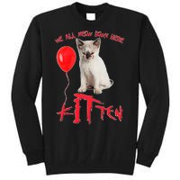 IT Kitten We All Meow Down Here Funny Halloween Tall Sweatshirt