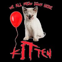 IT Kitten We All Meow Down Here Funny Halloween Baby Bodysuit