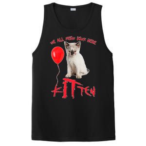 IT Kitten We All Meow Down Here Funny Halloween PosiCharge Competitor Tank