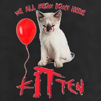 IT Kitten We All Meow Down Here Funny Halloween Hat