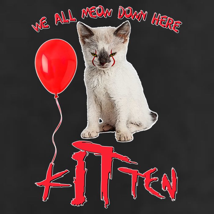 IT Kitten We All Meow Down Here Funny Halloween Hat