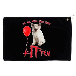 IT Kitten We All Meow Down Here Funny Halloween Grommeted Golf Towel