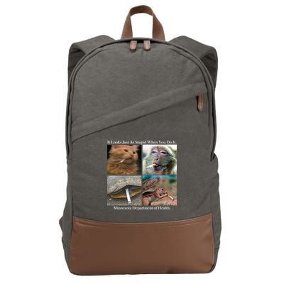 It Looks Just As Stupid When You Do It Cotton Canvas Backpack