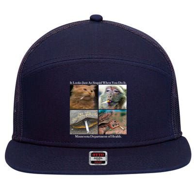 It Looks Just As Stupid When You Do It 7 Panel Mesh Trucker Snapback Hat