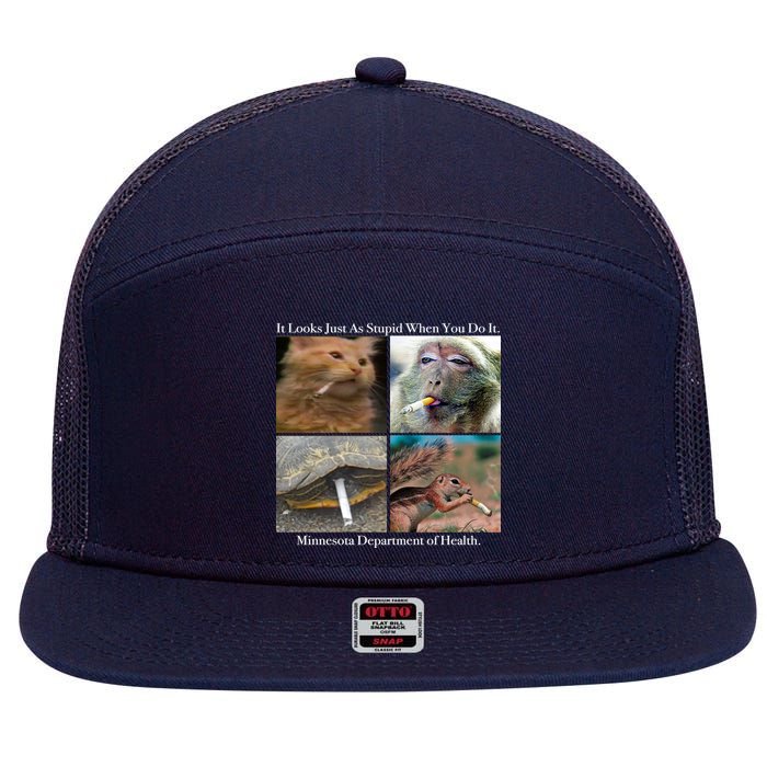 It Looks Just As Stupid When You Do It 7 Panel Mesh Trucker Snapback Hat