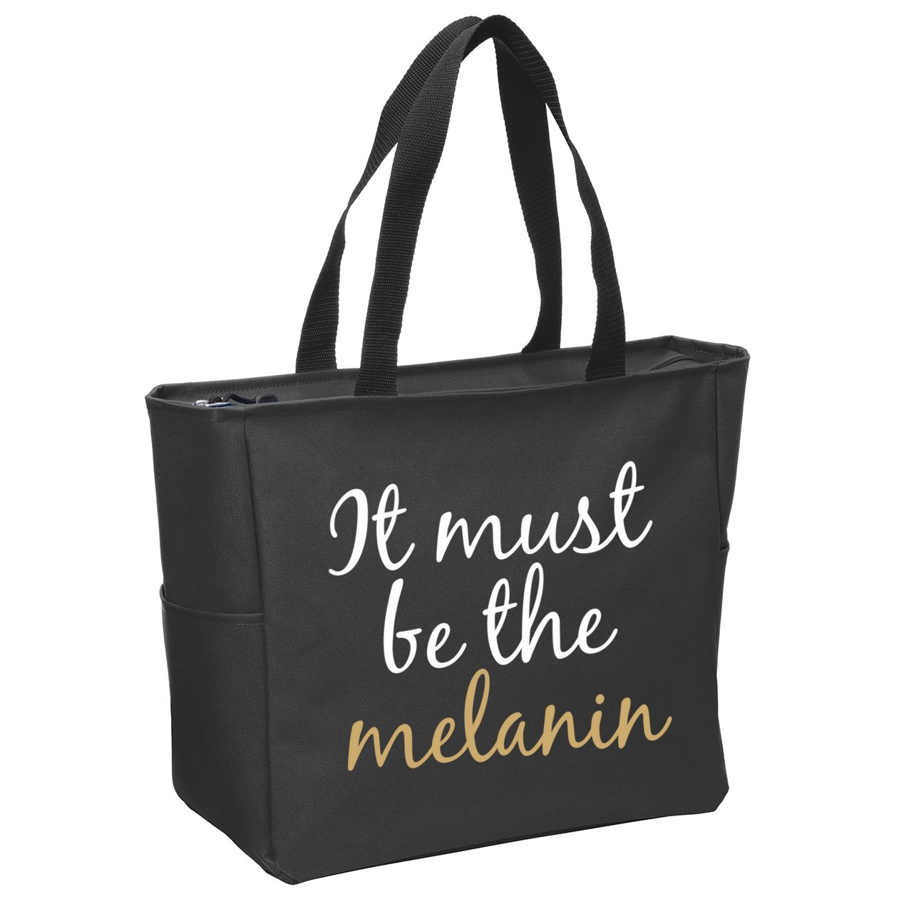 It Must be The Melanin Zip Tote Bag
