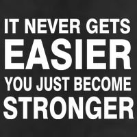 It Never Gets Easier You Just Become Stronger Garment-Dyed Fleece Hoodie
