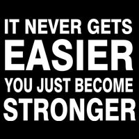 It Never Gets Easier You Just Become Stronger 7-Panel Snapback Hat