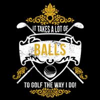 It Takes A Lot Of Balls Funny Golf USA-Made Doggie Bandana