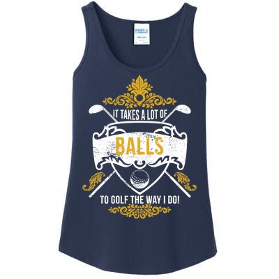 It Takes A Lot Of Balls Funny Golf Ladies Essential Tank