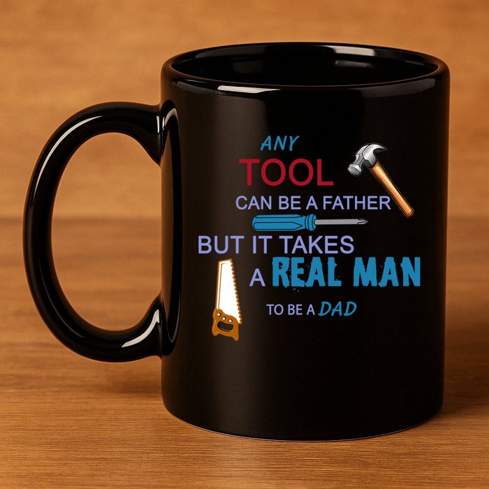 It Takes A Real Man To Be A Tool Dad  11oz C Handle Ceramic Mug
