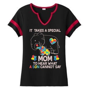 It Takes A Special Mom To Hear What A Son Cannot Say Ladies Halftime Notch Neck Tee