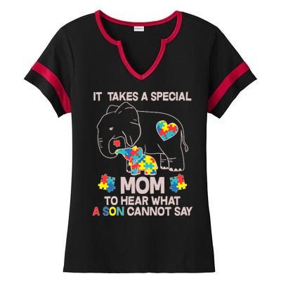 It Takes A Special Mom To Hear What A Son Cannot Say Ladies Halftime Notch Neck Tee