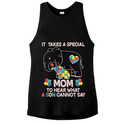 It Takes A Special Mom To Hear What A Son Cannot Say Ladies PosiCharge Tri-Blend Wicking Tank
