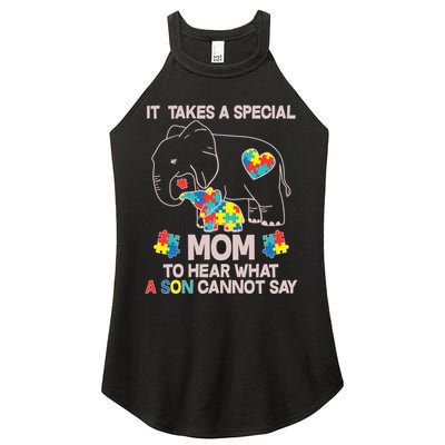 It Takes A Special Mom To Hear What A Son Cannot Say Women's Perfect Tri Rocker Tank