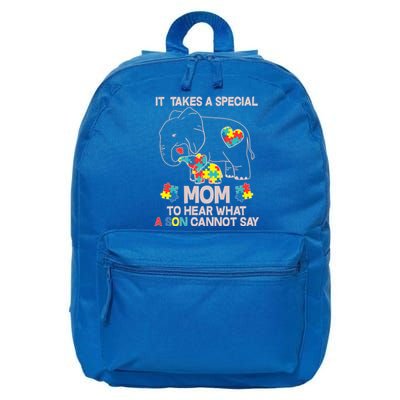 It Takes A Special Mom To Hear What A Son Cannot Say 16 in Basic Backpack