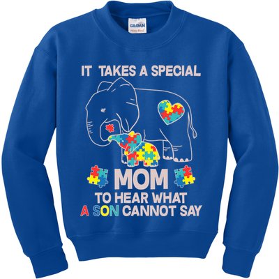 It Takes A Special Mom To Hear What A Son Cannot Say Kids Sweatshirt