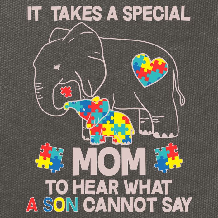 It Takes A Special Mom To Hear What A Son Cannot Say Cotton Canvas Backpack