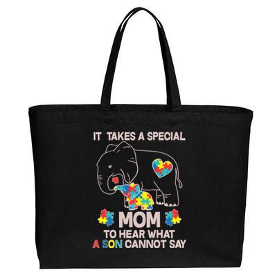 It Takes A Special Mom To Hear What A Son Cannot Say Cotton Canvas Jumbo Tote